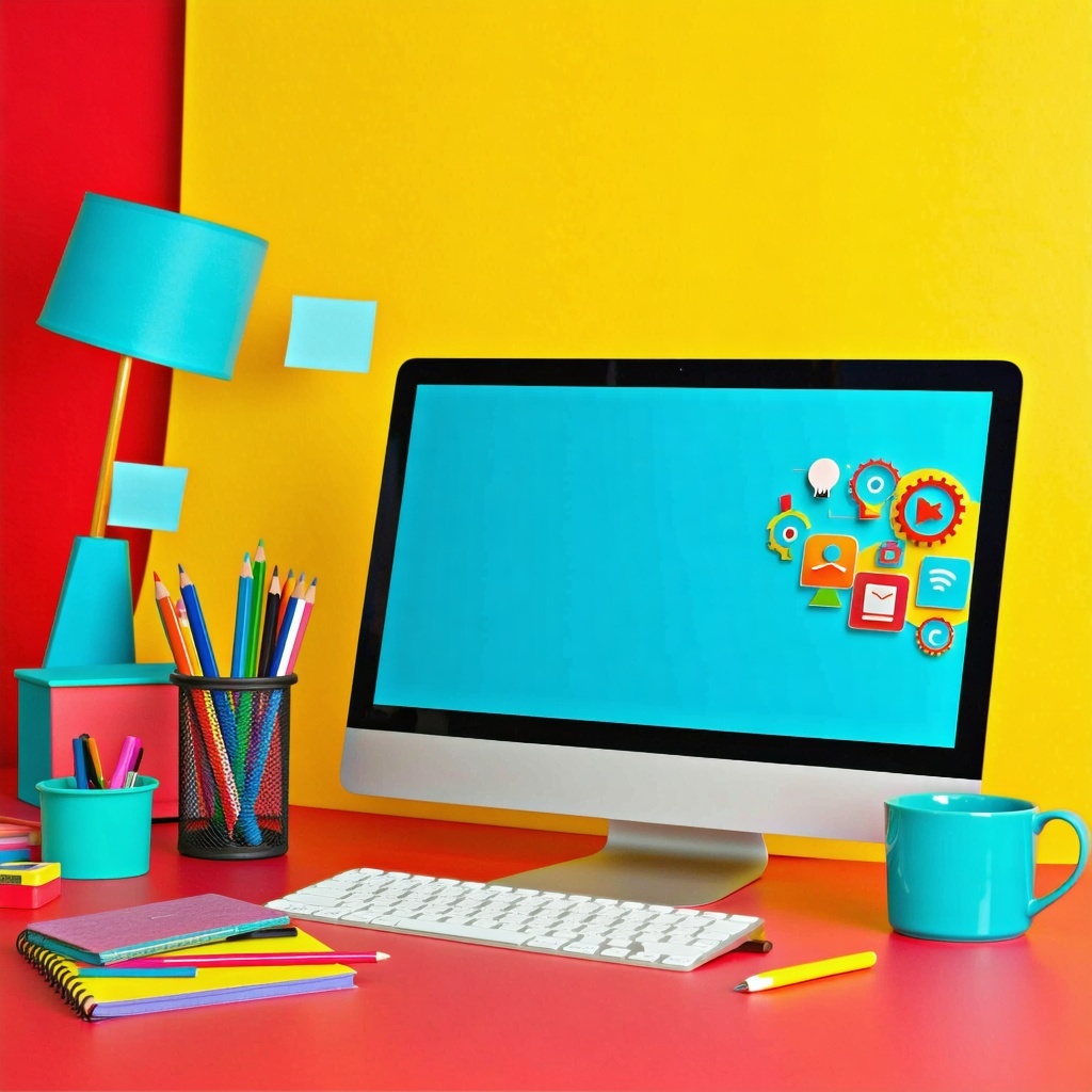 professional virtual workshop with bright fun colors that represent marketing professional virtual workshop with bright fun colors that represent marketing