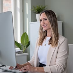 Katy Working at desk
